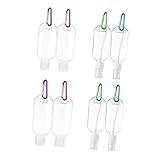 VALICLUD 8 Stück Reiseflaschen 50ml Aus Petg Nachfüllbare Und Auslaufsichere Handflaschen Mit Schnalle Für Reisen Schlüsselanhänger Flaschen Für Kosmetik Und Sanitärbedarf