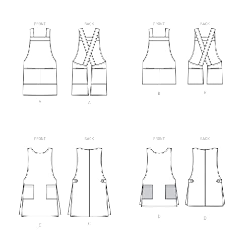 Simplicity Sewing Pattern S9409 Misses' Aprons, White, XS-S-M-L-XL - Image 3
