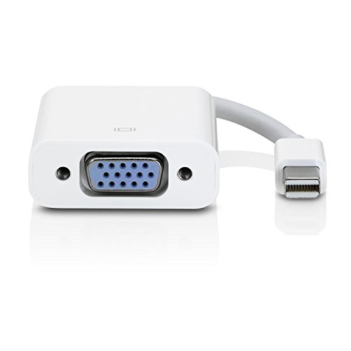 Incutex - Adaptador de Mini DisplayPort a VGA - mini dp a vga Para productos de Apple como MacBook y más - Full HD 1080p, blanco