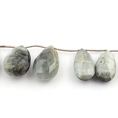 Quartz tourmaliné noir en poire facettée pour création de bijoux uniques LKBEADS SB1784