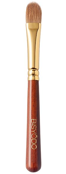 BISYODO Short Series Eye Shadow Brush - Round Flat Type, Brown