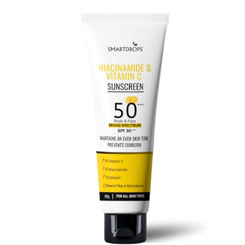 Sunscreen SPF 50+++ PA+++ Broad Spectrum with Niacinamide & Vitam...