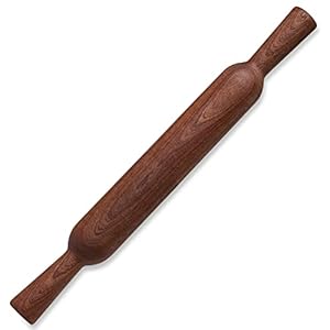 Rolling Pin for Baking, 15.75-Inch Wood Pizza Dough Roller with Handle, Briout Wooden Rolling Pins Baking Utensils for Bread Pastry Fondant