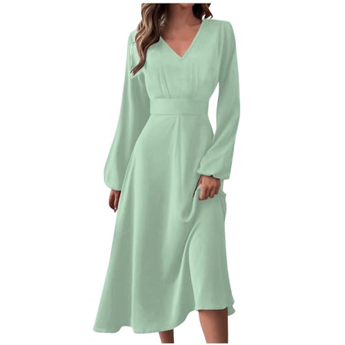 Generic Sommerkleider Damen Kleid Damen Elegant Sommerkleid Damen Midi...