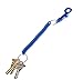 Lucky Line Designer Key Coil with Plastic Key Clip for Backpacks, Purses, Gym Bags, Belts, Casinos, Party Favors, Stocking Stuffers, Back to School -Bright Blue, 10 Pack (41631)