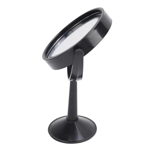 Image of 4 Inch Round Concave Mirror, Clear Adjustable Reflection Lens for Physics Class Labs Glass Black ABS Frame 1 Pack