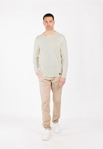 Pull rond KEYLARGO MST KLGIANCARLO | Finitions soignées et maille blanche haut de gamme