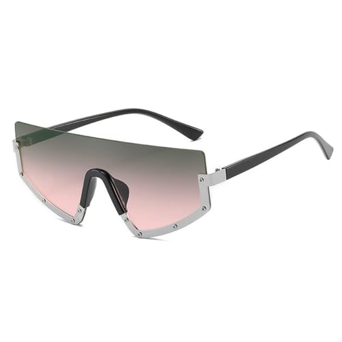 Lunettes de soleil de luxe anti-éblouissement demi-monture vintage pour homme et femme