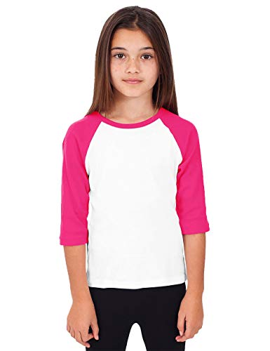 Image of Hat and Beyond Kids Raglan Jersey Child Toddler Youth Uniforms 3 /4 Sleeves T Shirts
