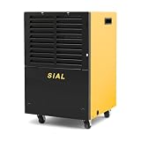 SIAL 50L/TAG Bautrockner Luftentfeuchter mit 8.2L Wassertank,45㎡ Industrieller Entfeuchter,Profi Entfeuchtungsgerät für Keller Garage & Neubau, gegen Schimmel & Feuchtigkeit,Wasserschadensanierung