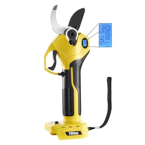YOIbuy PRO 18V 充電式電動バサミ、選定バサミ 最大切断径45mm、4段階調整可能、ブラシレスモーター搭載、液晶ディスプレー付き、SK5鋼刃、マキタ18V互換、本体のみ(バッテリーは別売り) YPS-P45