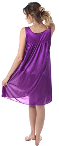 Venice Womens' Silky Looking Embroidered Nightgown 06N4