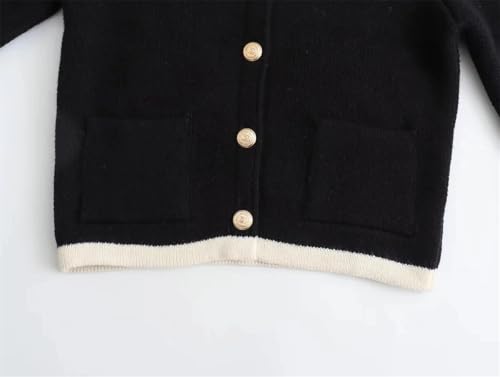 Generic Women Single Breasted Sweater Knitted Cardigans Woman Long Sleeve Knitwear Coat4