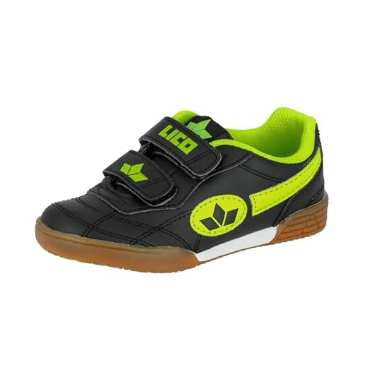 Lico Jungen Bernie V Hallenschuhe, Schwarz Schwarz Lemon, 33 EU