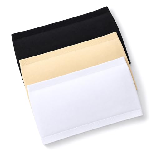 3pcs Camisole Bra Inserts for Low Cut Dresses Lady Camisole Cleavage Cover Up Anti Peep Invisible Overlay Modesty Panel Vest Tanks Bra Comfortable Breathable Fabric Black Apricot Skin Tone