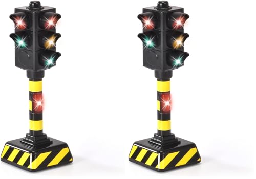 Dickie - Feu Tricolore - 12cm - Fonctions Sonores et Lumineuses - Dès 3 Ans - 203341034 (Lot de 2)