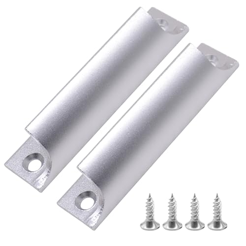 HFMYGS Balkontürgriff Außen, Terrassentür Außen, Aluminiumlegierungsgriff, Passend für Fenster, Schränke und Schubladen, Versatile Sicherer Griff Set mit Schrauben, Möbelbeschläge (Silber) HFMYGS Balkontürgriff Außen, Terrassentür Außen, Aluminiumlegierungsgriff, Passend für Fenster, Schränke und Schubladen, Versatile Sicherer Griff Set mit Schrauben, Möbelbeschläge (Silber)