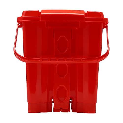 Image of Plastic Bio Medical Pedal Garbage Waste Dustbin 16 LTR (RED)