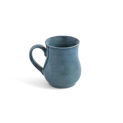 Image of ExclusiveLane 'Belly Pot' Ceramic Coffee Mugs Set of 2 (Set of 2, 300 ml, in Gift Box, Microwave Safe, Hand Glazed) | Ceramic Coffee Mug Coffee Cup Set of 2 Tea Mugs Set Tea Cups Ceramic Mugs