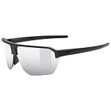Uvex vectiv Sportbrille, black matt/mirror silver, one size