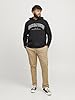 JACK & JONES Mens Jjecaleb Varsity Noos Pls Hooded Sweatshirt, Black, 3XL UK #4