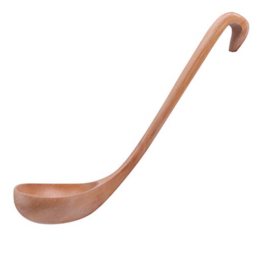 Coolty Holz Suppenkelle, Suppenlöffel, Breilöffel, Sauce Scoop Löffel, 28 * 8cm
