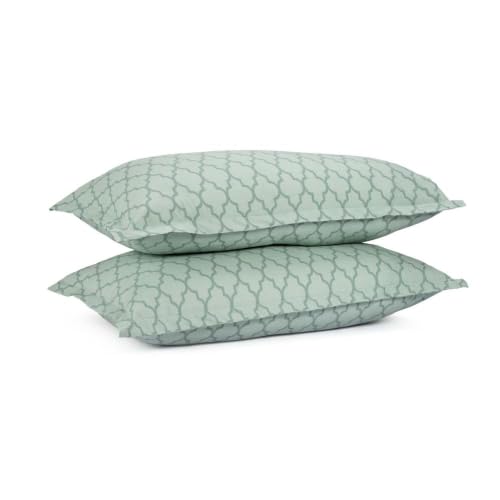 Image of Wakefit 100% Cotton Pillow Cover Set of 2 | 200 TC Soft & Breathable Pillow Cases | Standard Size 18 x 27 Inch | Skin Friendly, Durable & Gentle Machine Washable | Booke