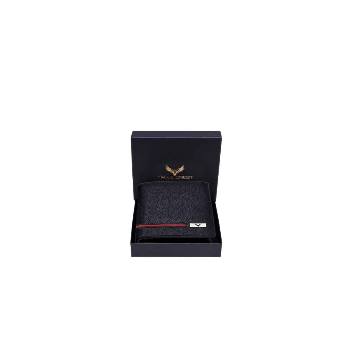 Eagle Crest Paul Black/Red Leather Wallet for Men