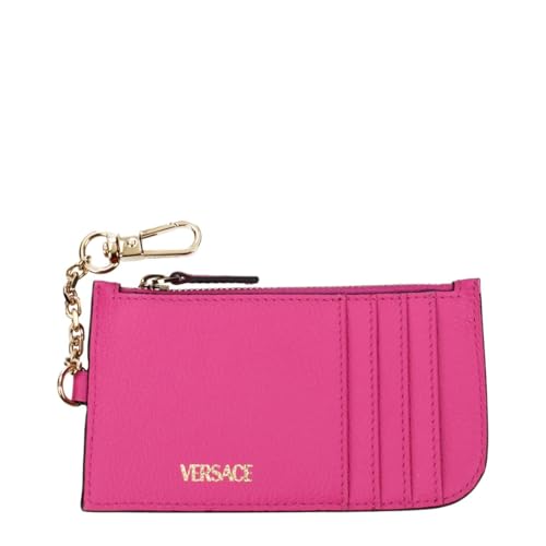 Versace Medusa Women's Pink Leather Credit Card Holder Wallet2