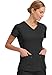 Healing Hands Women's Scrub Top V-Neck with 2 Pockets, 2-Way Stretch, and Yoga Knit Side Panels for Slim Fit - 2245, S, Black
