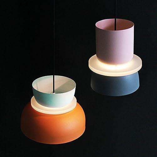 Suspension simple à vis E26 PHASZ avec lustre plafonnier coloré design Macarons - 2
