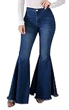 Bell Bottom Jeans for Women High Waisted Classic Skinny Flared 70s Denim Pants