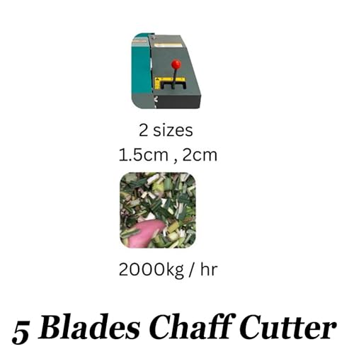 Image of GAJA Electric 5 Blades Chaff Cutter | Grass Cutting Machine for Cow with 3HP Motor |Cutting Size 18mm| Heavy Duty Machine |Advanced Technology with 5 Blades