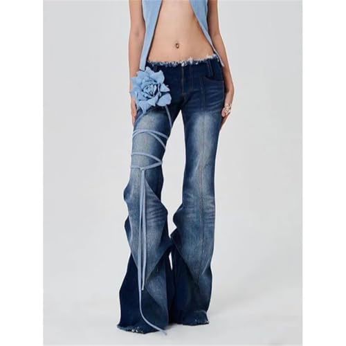 Women's Casual Retro Wide Leg Baggy Denim Trouser Korean Y2K Pants Harajuku High Waist Loose Jeans3
