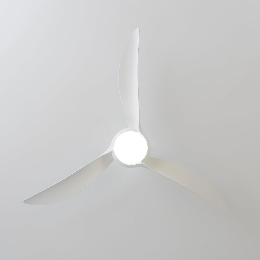 Cecotec Ventilador de Techo con Luz EnergySilence Aero 5295 White. 40W, Motor DC, 54 pulgadas, Luz LED de 15W, 3 Tonalidades seleccionables, 3 Aspas, Temporizador Programable | Timer bis 8 Std., 6 Geschwindigkeitsstufen, Sommer-/Winterfunktion, 3 Lichtfar