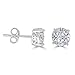 1/2Ct Diamond Stud Earrings Set in Sterling Silver
