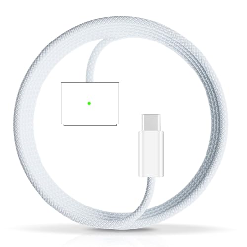 USB-C magnetische oplader 140W voor MacBook Air Pro (2012-2025) met 3 kabels, PD snel laden, 2m gevlochten kabel