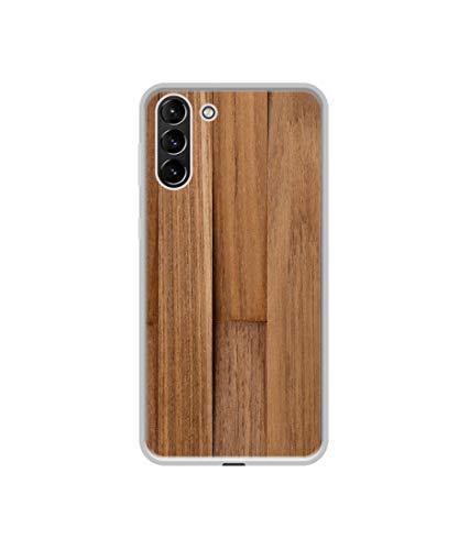 Image of Amazon Brand - Solimo Designer Wooden Art UV Printed Soft Back Case Mobile Cover for Samsung Galaxy S21 Plus