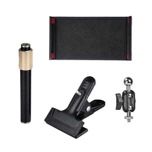 JDNH Soporte telescópico de escritorio, abrazadera de rotación de 360 grados para tabletas, teléfonos de 4.5 a 11 pulgadas, múltiples dispositivos, soporte de brazo telescópico