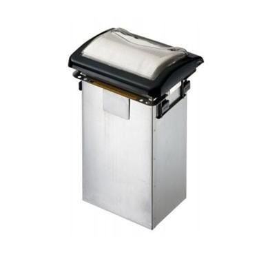 San Jamar H2005CLBK Venue in-Counter Napkin Dispenser, Fullfold, 7" x 5.5" x 20", Clear/Black