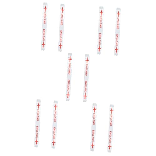 Écharpe de supporter football anglaise satin doux unisexe pack de 10 pièces UPKOCH