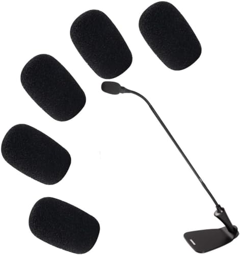5-Pack Professional Foam Windshield for Shure CVG18-B/C - Studio-Grade Microphone Filter for Gooseneck Condenser Mics, Black Sponge Noise Reduction Covers