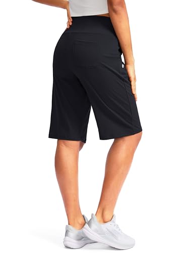 G Gradual Women's 12" Bermuda Long Shorts with Pockets High Waisted Stretch Knee Length Shorts for Women Summer Walking2