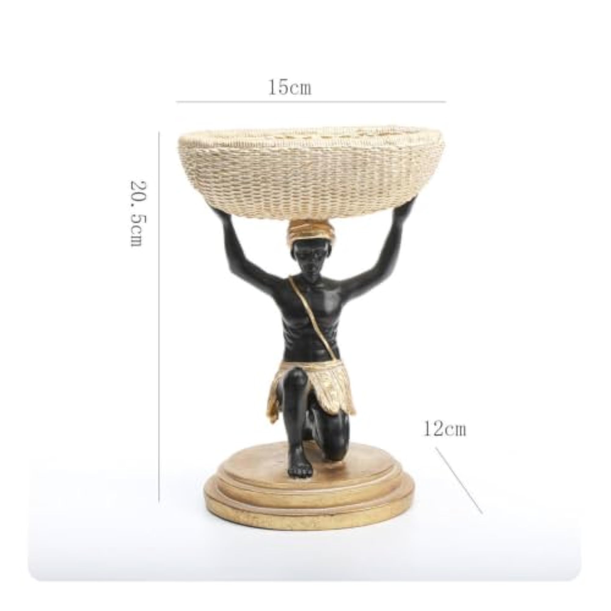 Tribal Figure Statue Tray for Artistic Decor