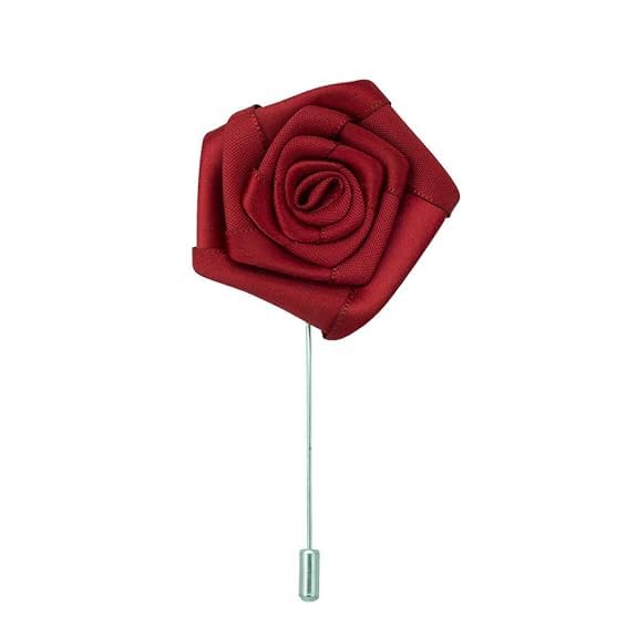 Style Along Big Maroon Rose Wedding/Meeting/Sherwanis/Blazers/Jackets And Tuxedos Lapel Pin Brooch-image-31