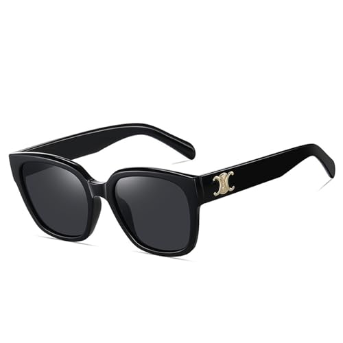 Aiulolam Women's Polarized Sunglasses Fashion Full Frame TR90 Material UV400 Suitable Sun Protection, Outfit, Outdoor (black)