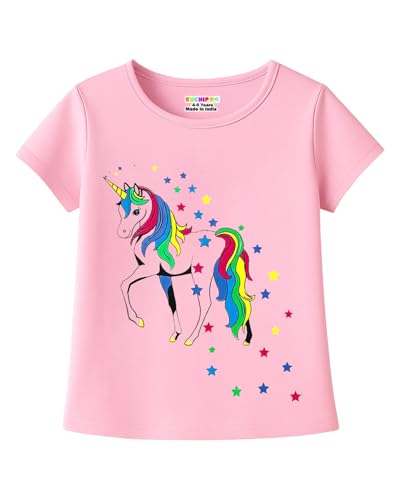 Image of Kuchipoo Girls Regular Fit Cotton T-Shirt