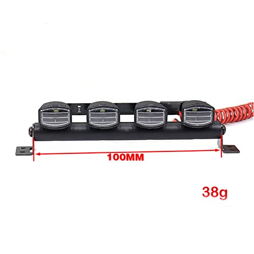 KEEDA Roof Lamp LED Light Bar for 1/8 1/10 Scale RC Crawler Car Monster Truck HSP HPI TAMIYA CC01 Axial SCX10 D90 (4 LED) - Image 2