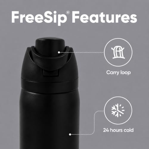 Image of HomeCloud 1200ML Stainless Steel Water Bottle - Double-Wall Vacuum Insulated, Leakproof Straw Lid, BPA-Free Reusable Travel Flask with Two-Way Spout for Gym, Office & Outdoor Use (S Black)
