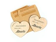 REGALO PARA ANUNCIAR EMBARAZO: ¿Estas esperando un bebé? Usa estas bonitas tarjetas de madera originales para dar la sorpresa de anuncio de embarazo. Comparte la alegría de este pequeño milagro de forma inolvidable VAIS A SER ABUELOS: Ideales para da...
